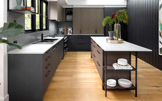 Design ideas for L-shaped kitchen layouts