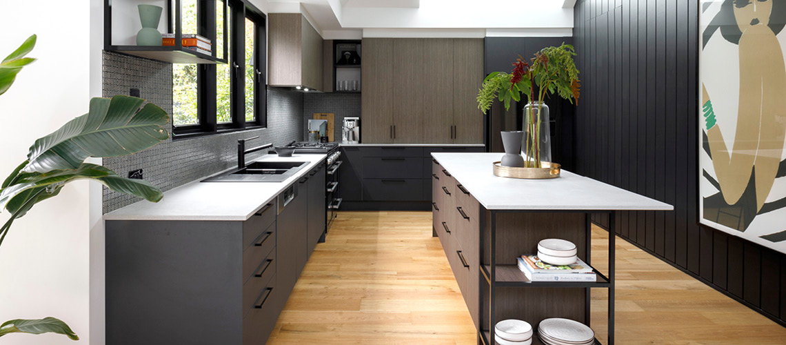 Design ideas for L-shaped kitchen layouts