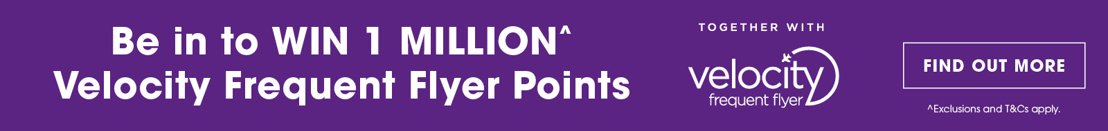 Win 1 million velocity frequent flyer points