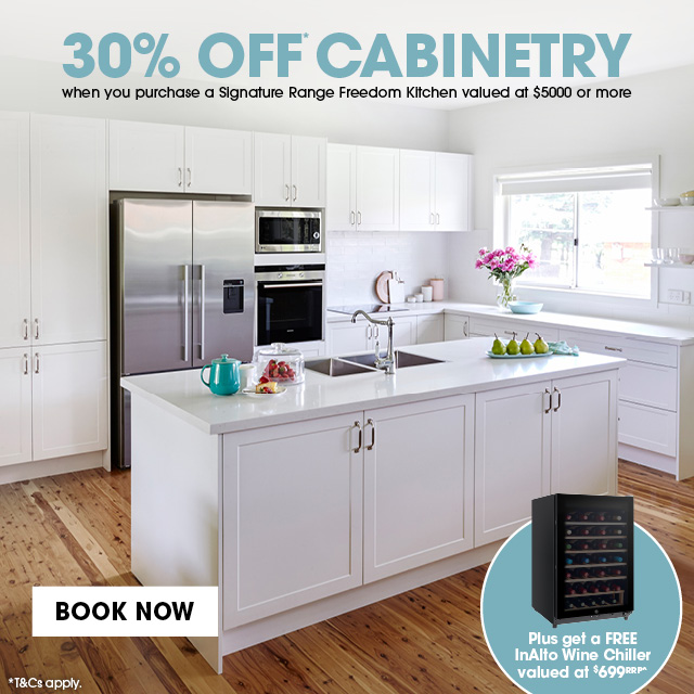 Freedom Kitchens - 30% Off Cabinetry + Receive a Free Wine Chiller