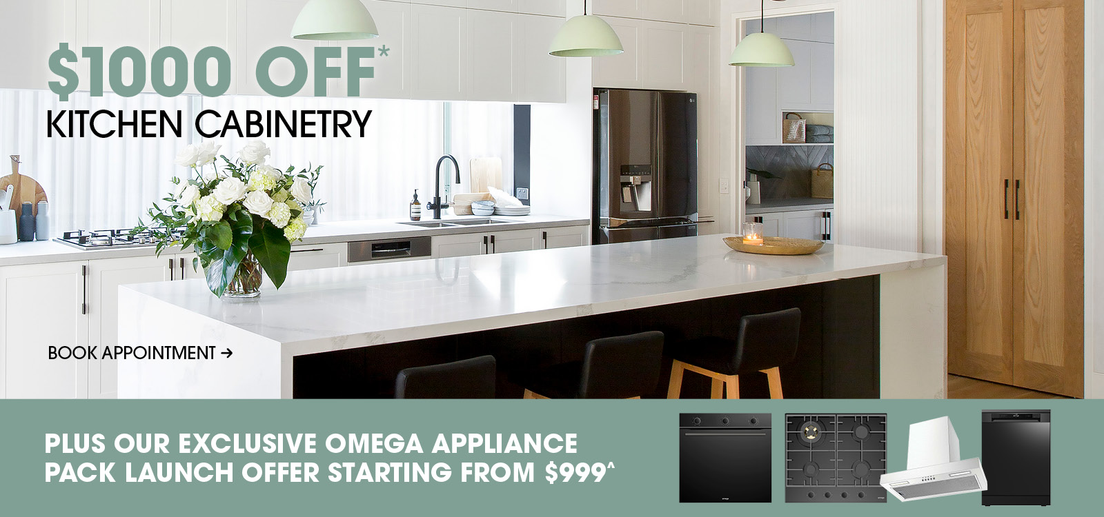 Freedom Kitchens - $1000 Off Cabinetry + Omega Appliance Pack