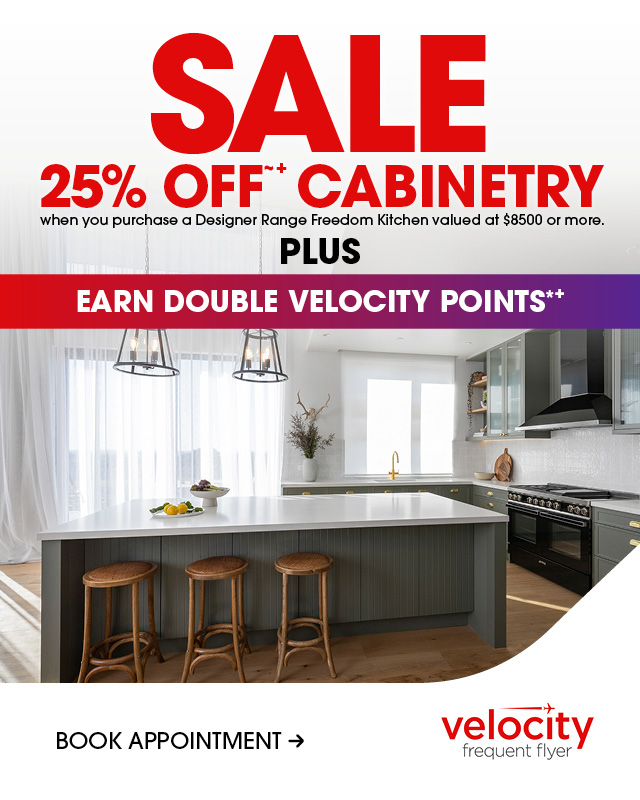 Freedom Kitchens - 25% Off Cabinetry + Double Velocity Points
