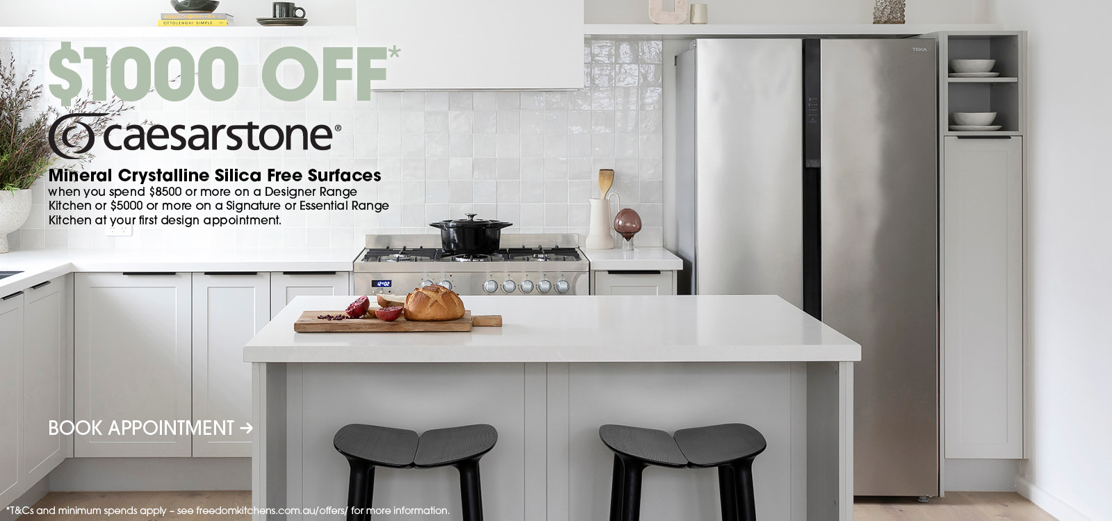 Freedom Kitchens - $1000 Off Caesarstone Mineral Surfaces