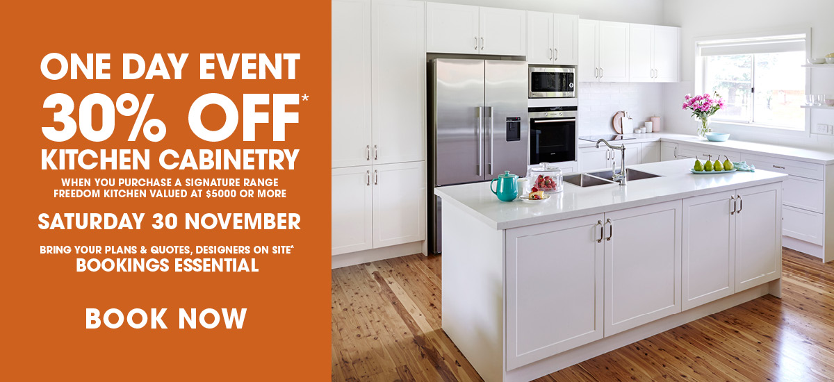 ONE DAY EVENT - 30% OFF* CABINETRY