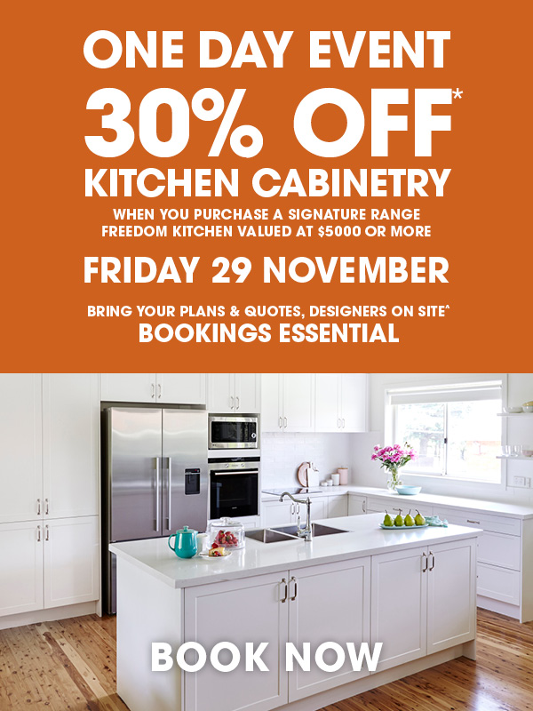 ONE DAY EVENT - 30% OFF* CABINETRY