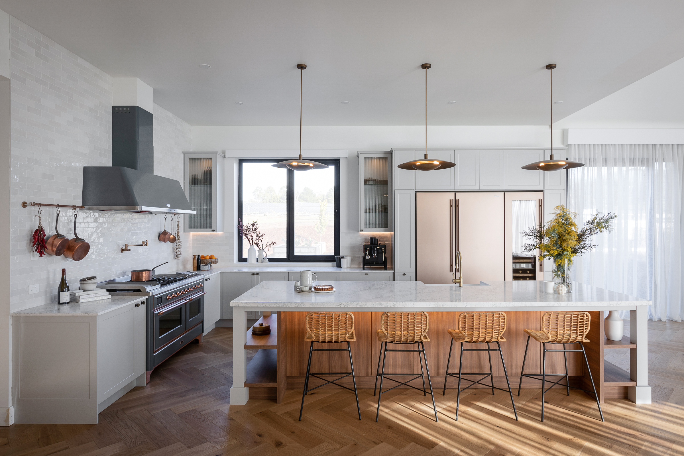 Modern Farmhouse style kitchen from The Block 2022 by Tom and Sarah Jane.