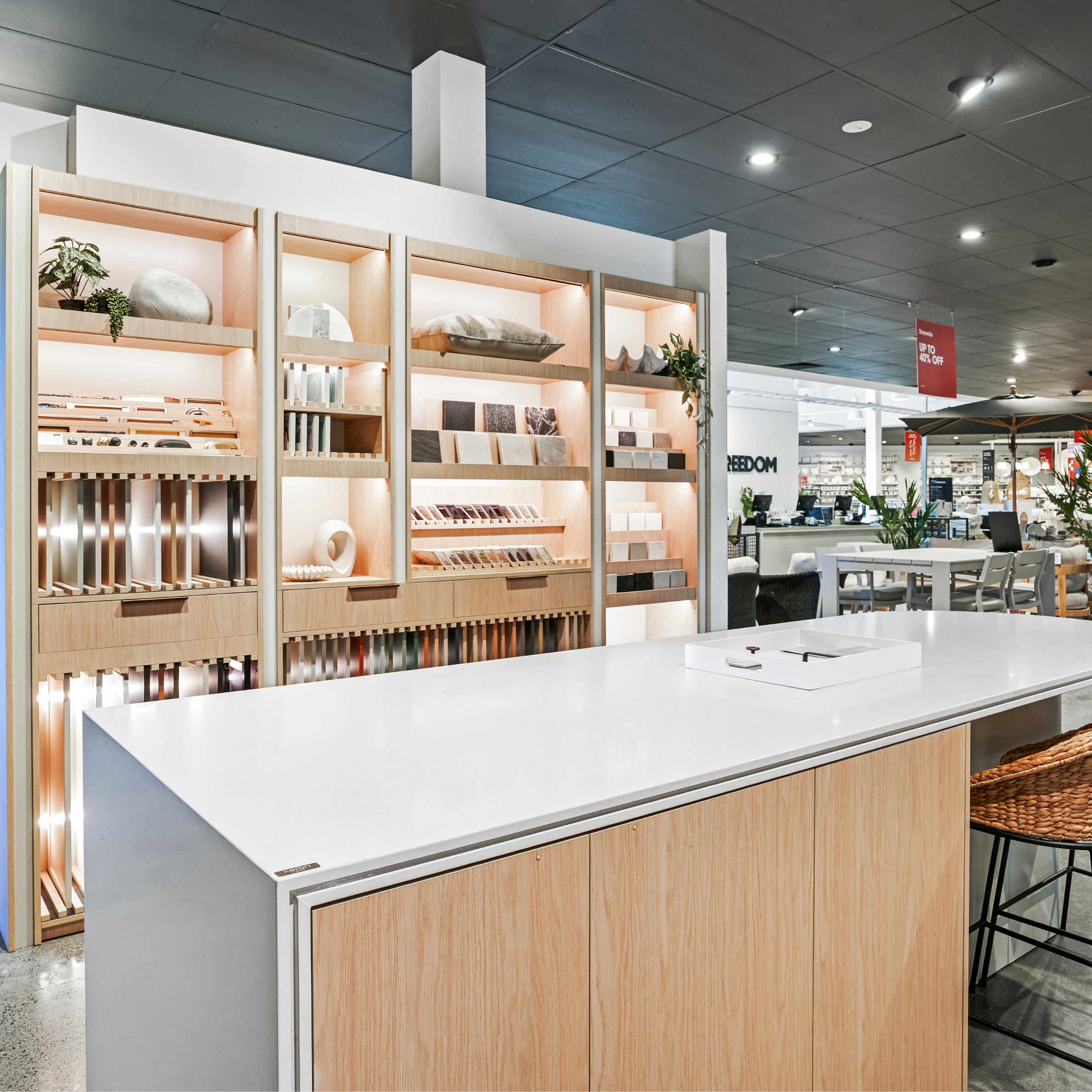 Beige and White Be Yourself Square Pillow kitchen-design-showroom
