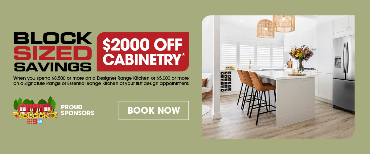 Block Sized Savings $2000 Off Cabinetry