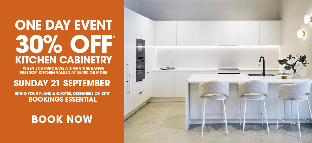 1ds-web-bnr-sep25-fk-1 ONE DAY EVENT - 30% OFF* KITCHEN CABINETRY