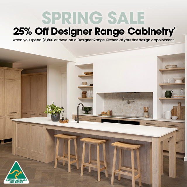 Spring Sale 25% Off Designer Range Cabinetry