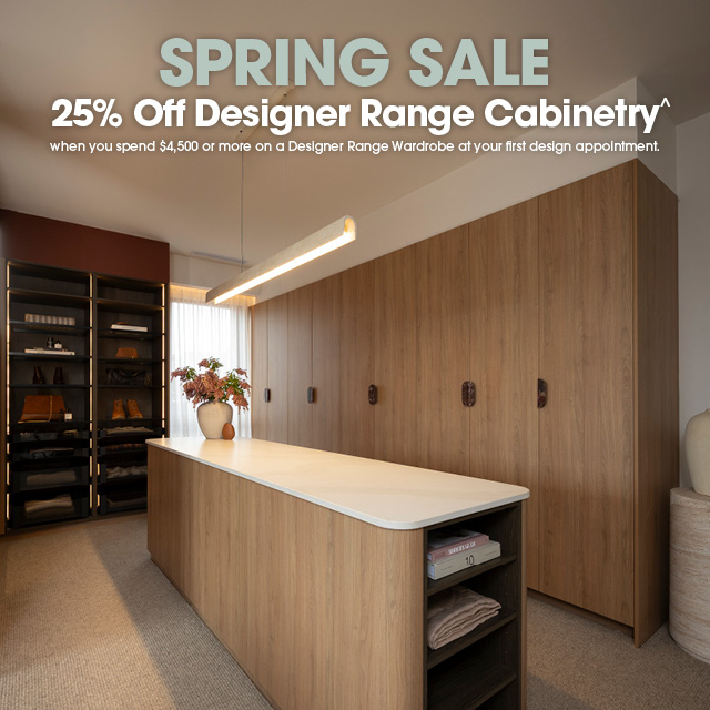 Spring Sale 25% Off Designer Range Cabinetry