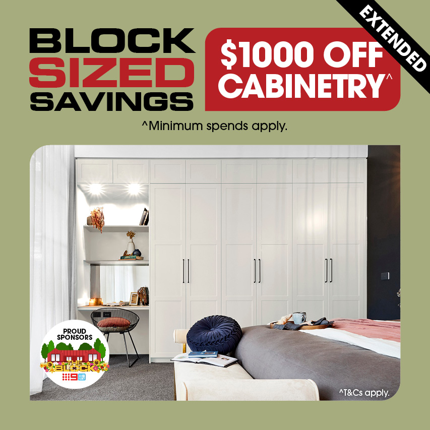Block Sized Savings $1000 Off Cabinetry