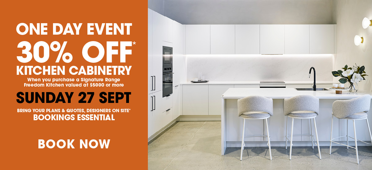 ONE DAY EVENT - 30% OFF* KITCHEN CABINETRY