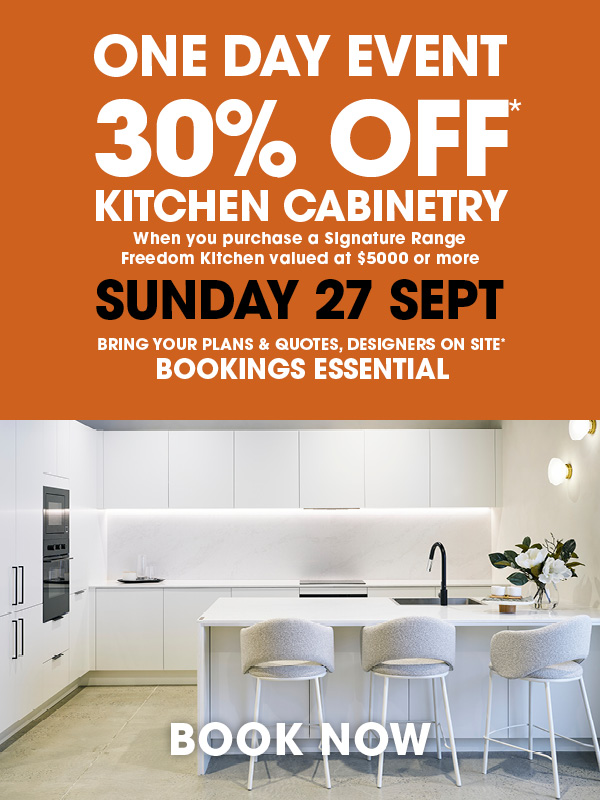 ONE DAY EVENT - 30% OFF* KITCHEN CABINETRY